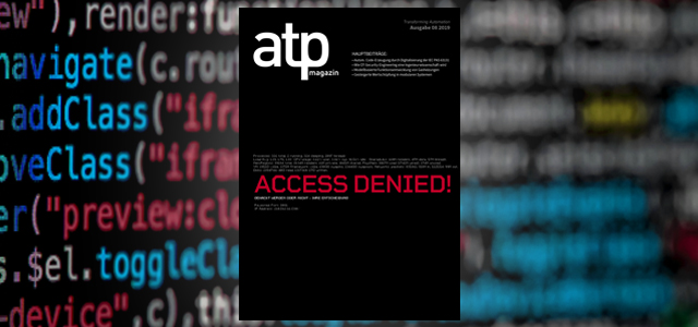 atp magazin 8/2019: Cybersecurity, Blockchain und Hacker