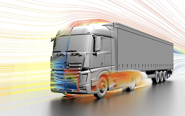 Der LKW-Hersteller Daimler Truck nutzt in Zukunft die Siemens-Software: Simcenter Star-CCM+. Das Ziel: Die Aerodynamik und das Thermomanagement zukünftiger Fahrzeuggenerationen verbessern.